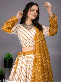 Kashvi Refined Women Lehenga - Free Size, Yellow Orange