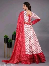 Kashvi Refined Women Lehenga - Free Size, Red Orange