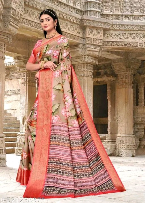 Charvi Fashionable Sarees - Free Size, Sundown