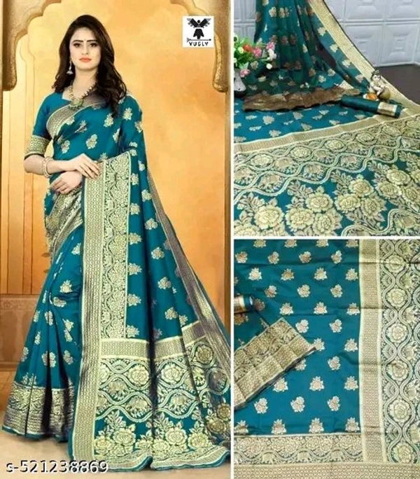 Charvi Fashionable Sarees - Free Size, Eastern Blue