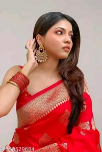 Aishani Sensational Sarees - Free Size, Red