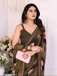 Aagam Sensational Sarees - Pine Green, Free Size