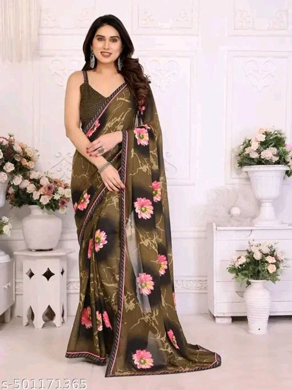 Aagam Sensational Sarees - Pine Green, Free Size