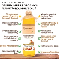Green Dumbells Odisha Woodpressed Peanut Oil – Naturally Rich in Vitamins - 1 Litter