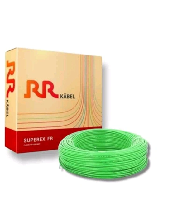 RR Kabel 0.75 Sqmm Single Core PVC Copper Green RR-Unilay FR Flexible Cable - Green