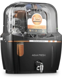AUA MINI BLACK SWIFT 10 L RO + UV + UF + Copper + TDS Control Water Purifier with Prefilter - Black