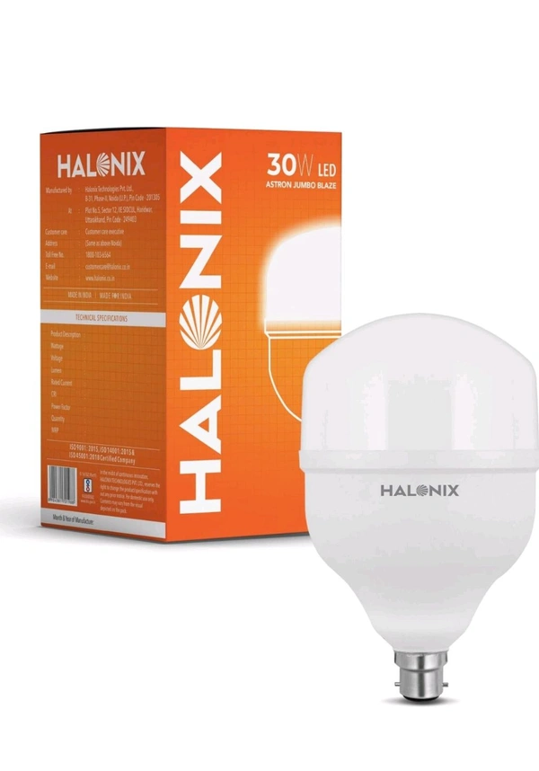 (IYY) Halonix B22 30 Watt Led (Pack Of 1 Round) - White, 30