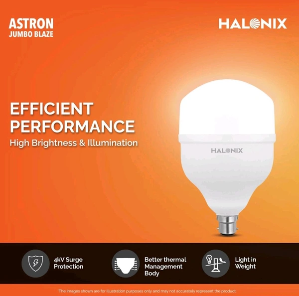 (IYY) Halonix B22 30 Watt Led (Pack Of 1 Round) - White, 30