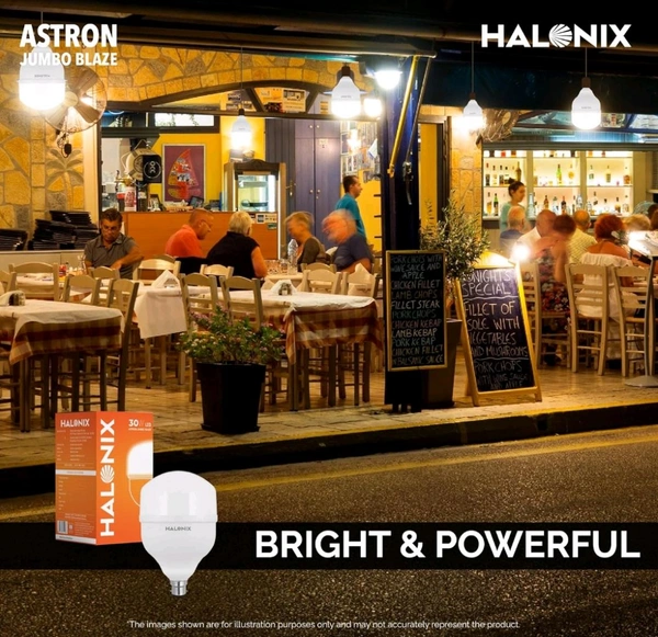 (IYY) Halonix B22 30 Watt Led (Pack Of 1 Round) - White, 30