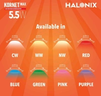 (UY) Halonix Kornet 5.5-Watt Concealed downlighter | Junction Box Downlighter | Cut Out- 3 inch | Surge Protection - Upto 4 KV (Pack of 1) Polycarbonate - pink
