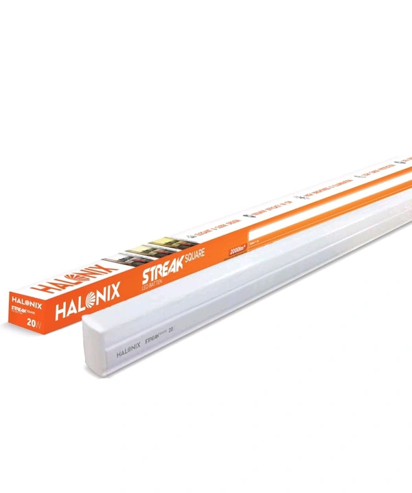 (MU) Halonix Streak Squar 20-Watt LED Batten (Cool White) - White, 20w, 2
