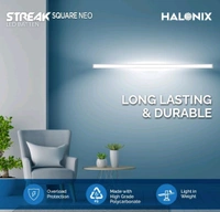 (MU) Halonix Streak Squar 20-Watt LED Batten (Cool White) - White, 20w, 6