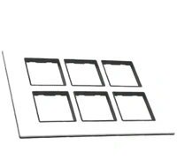 Zubbix 12 Module Black & White Modular Plate (Warranty 10 Year) - White, 2M
