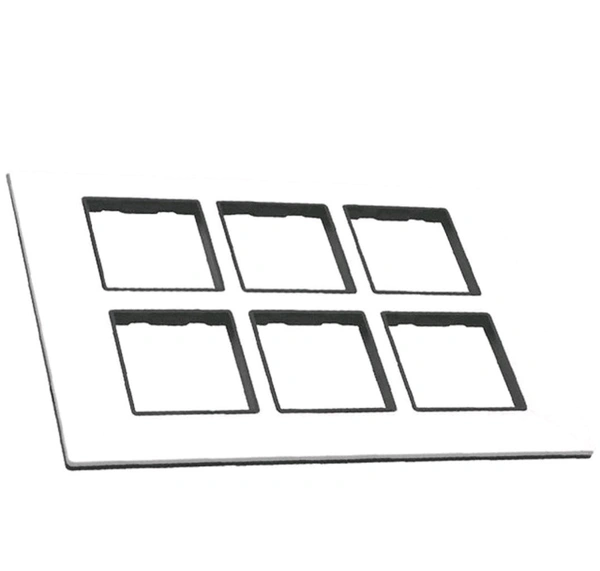 Zubbix 12 Module Black & White Modular Plate (Warranty 10 Year) - White, 2M