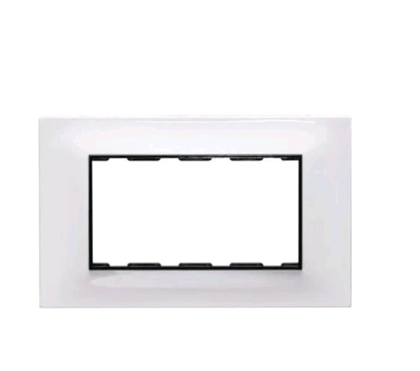 Zubbix 12 Module Black & White Modular Plate (Warranty 10 Year) - White, 4M