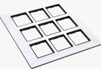 Zubbix 12 Module Black & White Modular Plate (Warranty 10 Year) - White, 4M