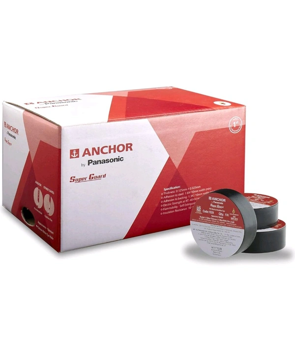 (BIGY)Anchor By Panasonic 1.80 Cm X 6 M Black Super Guard Fr Electrical PVC Insulation Tape (Pack of 30)

 - 30, Yellow
