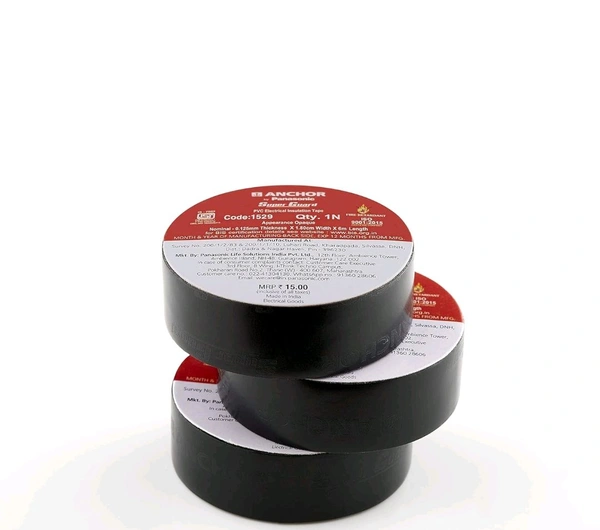 (BIGY)Anchor By Panasonic 1.80 Cm X 6 M Black Super Guard Fr Electrical PVC Insulation Tape (Pack of 30)

 - 30, Yellow