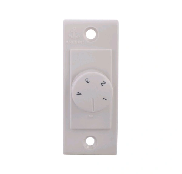 (TRFU) )Anchor by Panasonic Polycarbonate Penta Step Fan Regulator (White) (14501) - 1