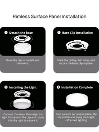 Panel Light :- LED Rimless Surface Panel Light- Moon Light 8 W Tow Years Guaranty  - WW, 8