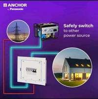(VMYY) Anchor by Panasonic  UNO Series 40 Ampere Dual Pole Change Over Switch Circuit Breaker Safe Reliable Protection,  - 1, 40