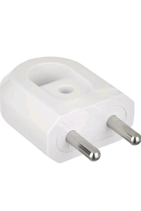 (NIIY) Zubbix Joy  6A 2 Pin Plastic Plug Top 240V (White) - 1, 6