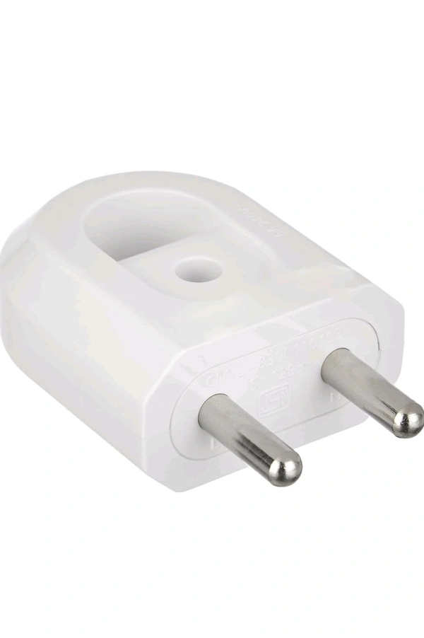 (NIIY) Zubbix Joy  6A 2 Pin Plastic Plug Top 240V (White) - 20, 6