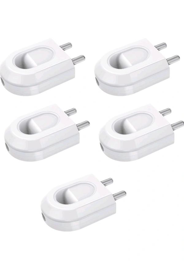 (NIIY) Zubbix Joy  6A 2 Pin Plastic Plug Top 240V (White) - 20, 6