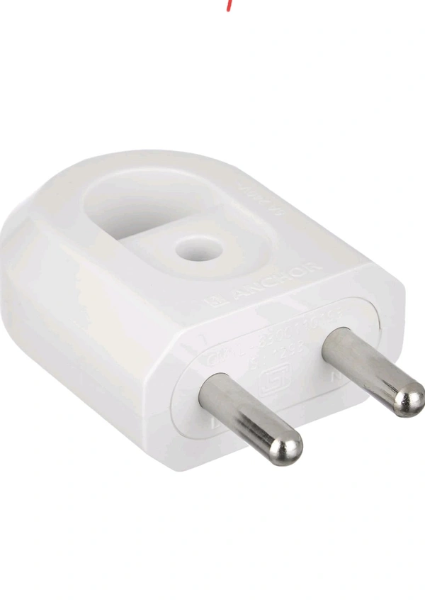 Anchor by Panasonic 6A 2 Pin Plastic Plug Top 240V (White,)
 - 6, 1