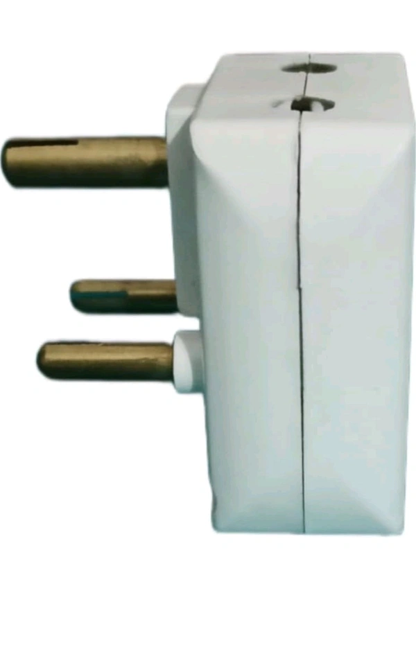 (GRSF) Conversion Model 3 Way Multi Socket(2 Pin And3 Pin) 3 Pin Top Plugs| PC 6A 240V| White Pack of 5 Pcs - 1, 6