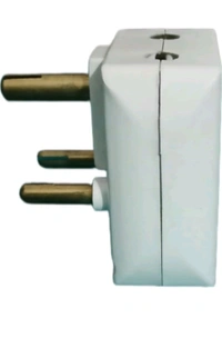 (GRSF) Conversion Model 3 Way Multi Socket(2 Pin And3 Pin) 3 Pin Top Plugs| PC 6A 240V| White Pack of 5 Pcs - 10, 6