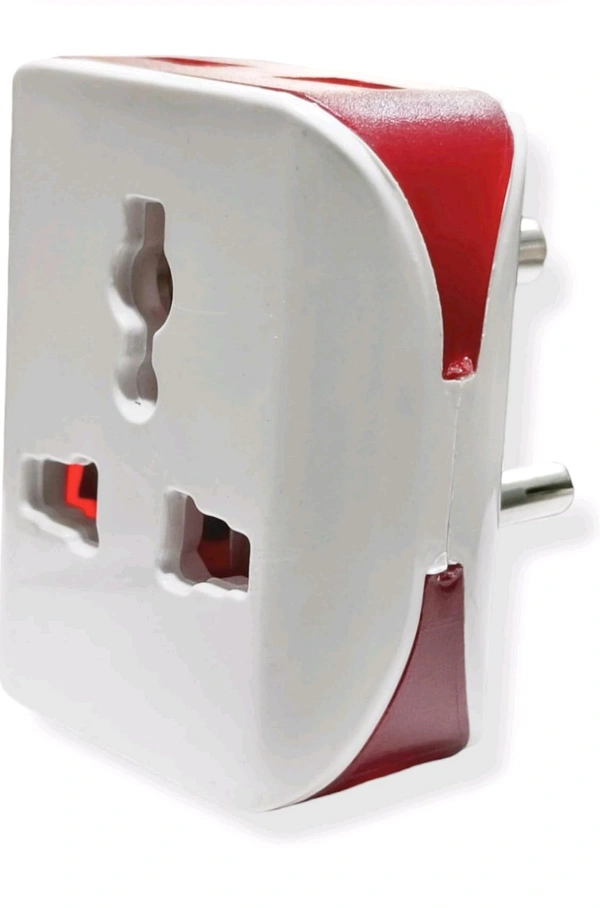 (IGF) Crystal 3 Pin Converter Travel Universal Multiplug, Worldwide Adapter Wall Plug for 2 Pin 3 Pin Socket Connector - 10A 240V Three Pin Plug (White, Orange) - 10, 6