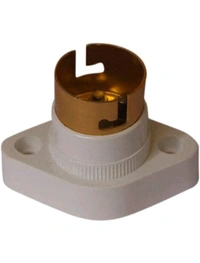 (VRAY) Burfi Holder- 5 Amp 2 Pin Base B22 Baby Batten Bulb Holder Polycarbonate 220 Volt White Electric Bulb Holder  Lamp Holder Electric Bulb for Home Indoor Outdoor Use - 20, 6
