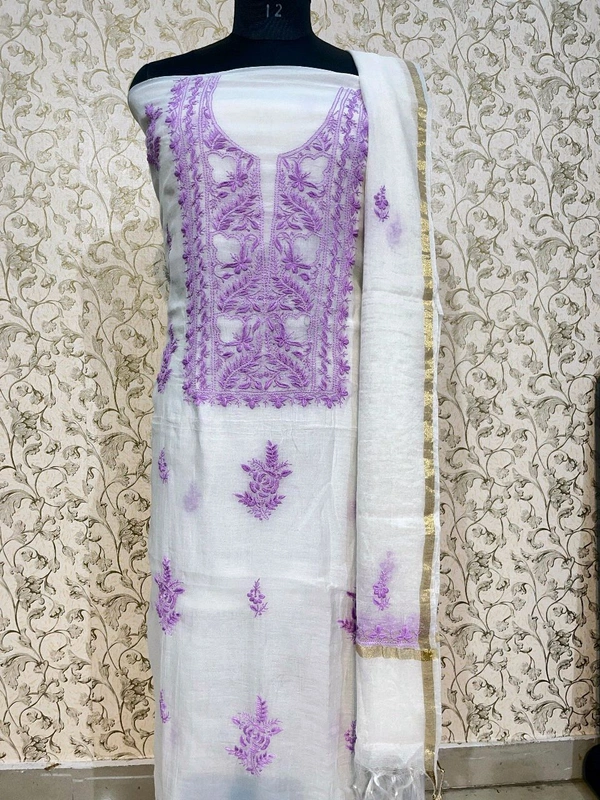 Mal Chanderi kurti - Heliotrope