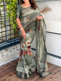 


FABRIC DETAILS :-
Simple yet elegant,
Make every moment special with our exclusive printed collection

Fabric-
Saree-Pure Delta moss

SIZE-
Saree-6.30 mtr with running Blouse
