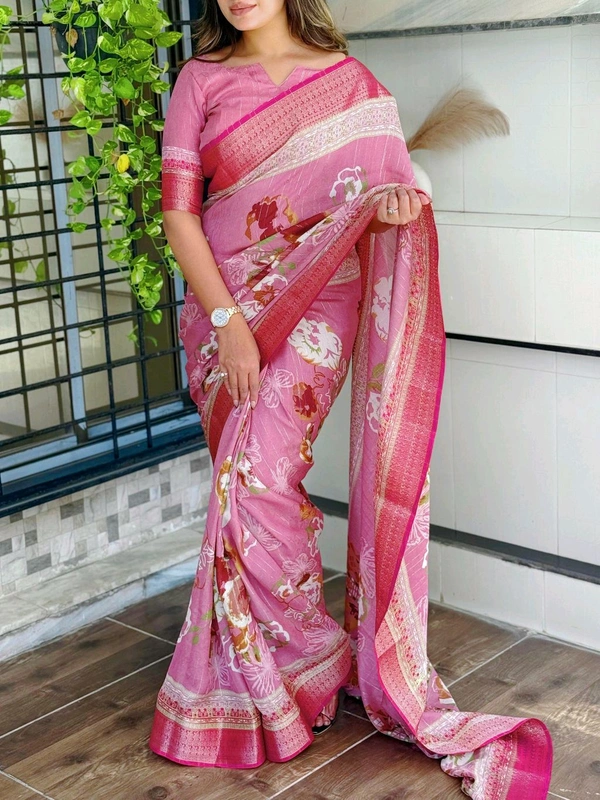 


FABRIC DETAILS :-
Simple yet elegant,
Make every moment special with our exclusive printed collection

Fabric-
Saree-Pure Delta moss

SIZE-
Saree-6.30 mtr with running Blouse
