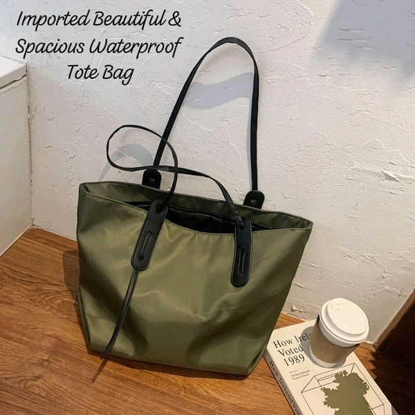 Imported Beautiful & Spacious Waterproof Tote Bag
KOREAN EDITION STYLISH FANCY BAG*

Size:- *11.5 x 18 INCHES 
