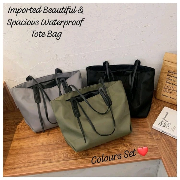 Imported Beautiful & Spacious Waterproof Tote Bag
KOREAN EDITION STYLISH FANCY BAG*

Size:- *11.5 x 18 INCHES 
