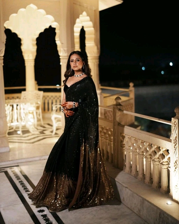 *New Bollywood BlockBuster SEQUINS Design Launching*

Fabric Details
Full Saree Of Heavy quality 60 gram Georgette
Heavy Dual Sequins 3MM & 5MM EMBRODERY Sequins Work In Saree
BEAUTIFUL 5MM LACE BORDER IN SAREE
4.4 MTR WORK DONE IN SAREE
BLOUSE-SILK*
Premium Quality*