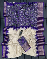 


Beautiful rekko silk sarees with all over floral design along with contrast weaving border
BEUTIFUL pallu 
running blouse with border color as in picture 

