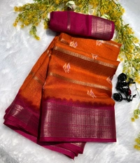*premium gorget saree*

**super hit  premium gorget JARI saree*

*Original saree only same boder*

*Pure gorget silk with jari   all over saree* *jequrd *boder same as originall boder only*

*Pure and premium soft smooth only*

*butti blouse same as photo originall boder*

