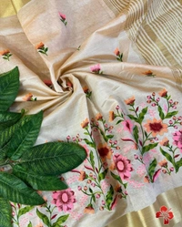 ✨ Elegant Floral Embroidered Saree 