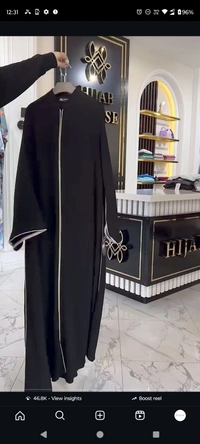 Hijabi Abaya Korean Nida Fabric Zipper Abaya - 54