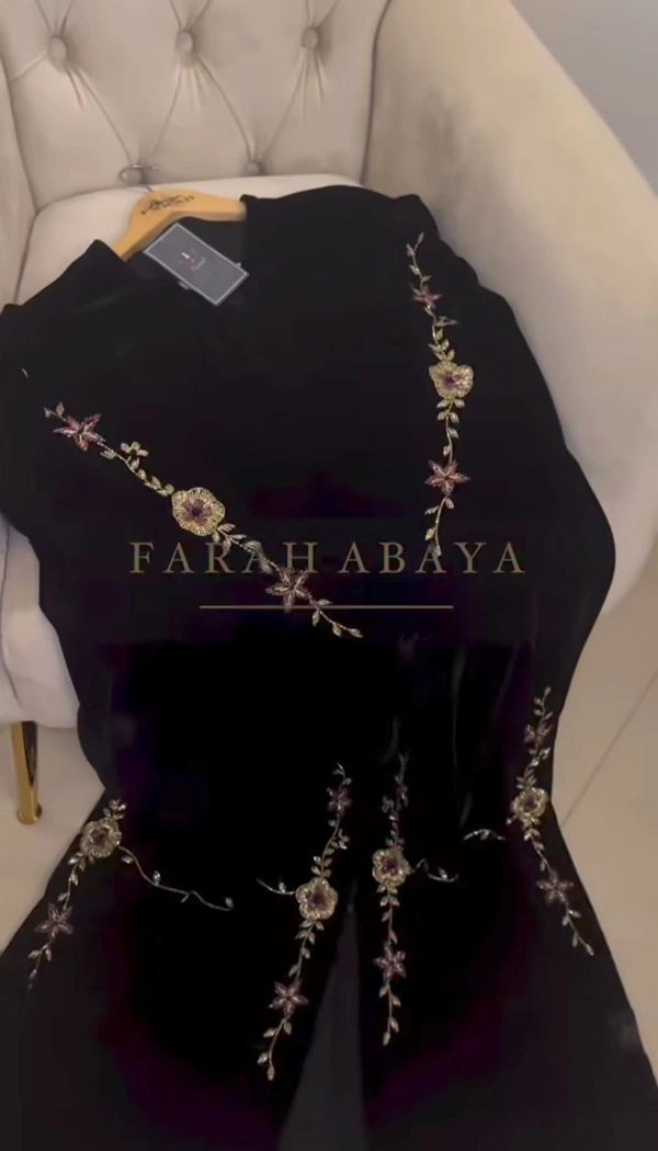Farah Abaya Handwork Abaya Imported Nida Fabric Abaya (Imported) - 60