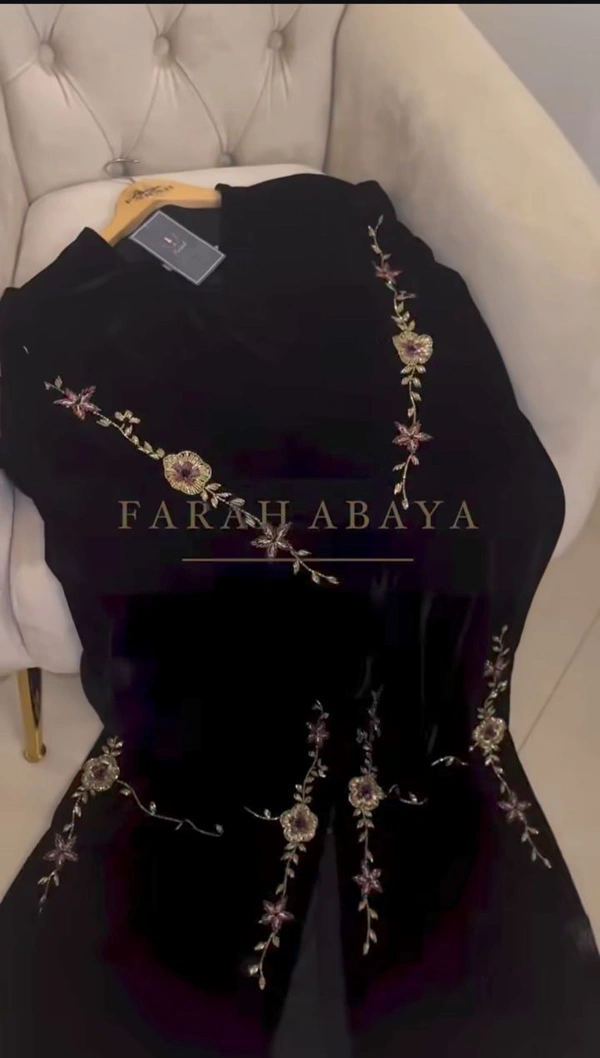 Farah Abaya Handwork Abaya Imported Nida Fabric Abaya (Imported) - 60