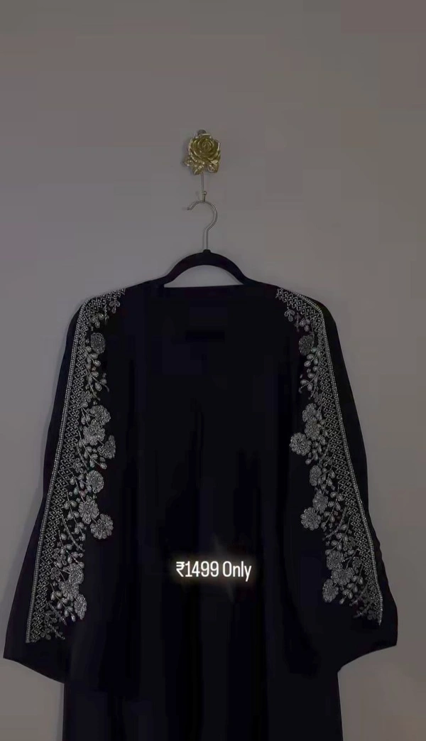 Al Ghilaf Abaya Handwork Abaya Imported Nida Fabric Abaya (Imported) - 60