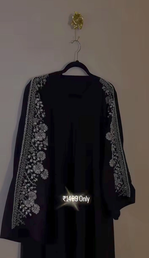 Al Ghilaf Abaya Handwork Abaya Imported Nida Fabric Abaya (Imported) - 60
