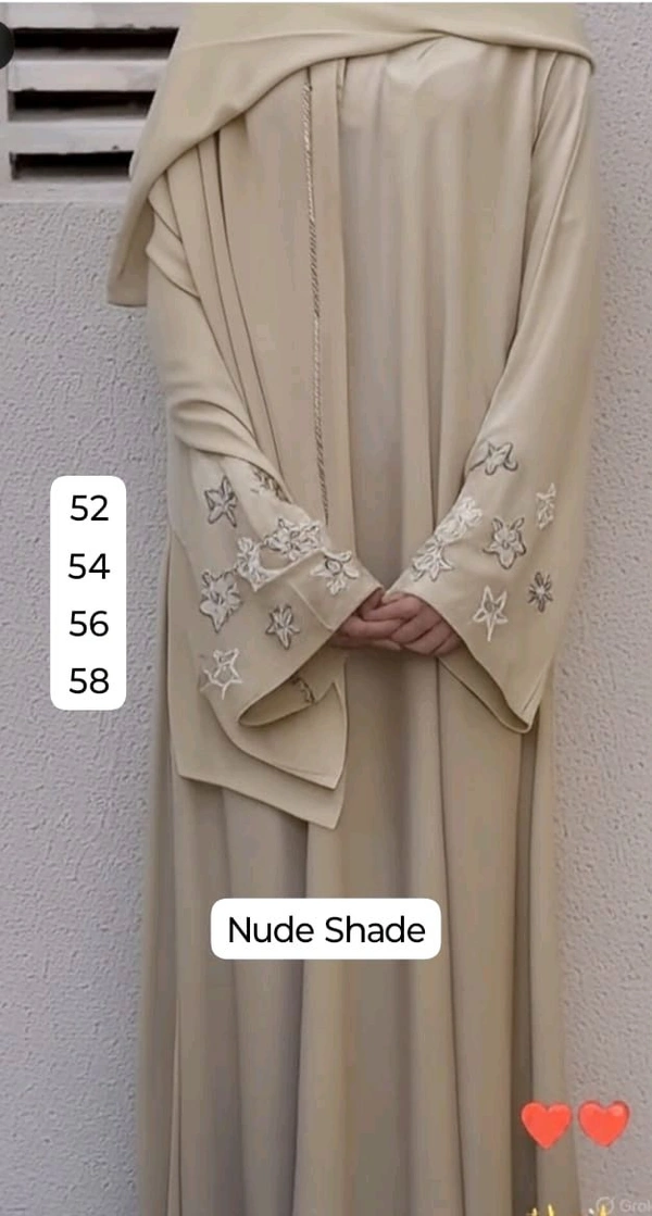Star Abaya Handwork Abaya Korean Prada Fabric Abaya  - 54