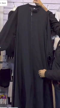 Today's Special Basic Abaya Elasticated Sleeves Abaya Zipper Abaya (korean Nida) (imported) - 60