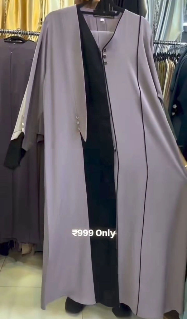Al Ruzna Abaya Fancy Designer Abaya Korean Prada Fabric (Imported) - 56